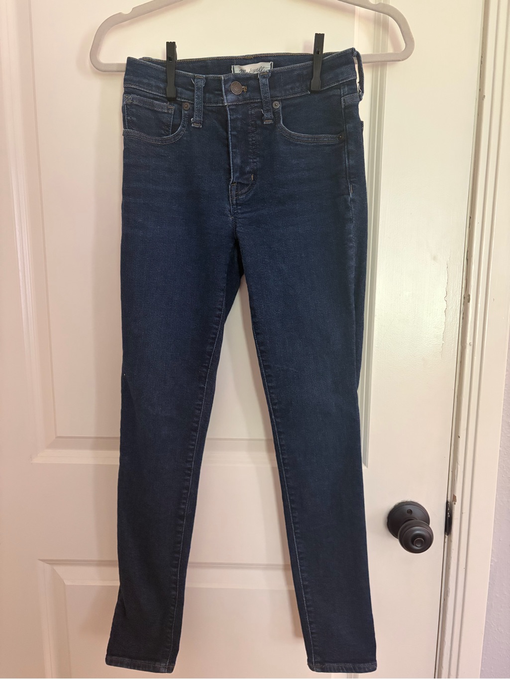 Madewell 9” Mid Rise Dark Wash Skinny Jean